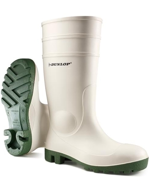 Dunlop Protomastor Full Safety Wellington Boots - White
